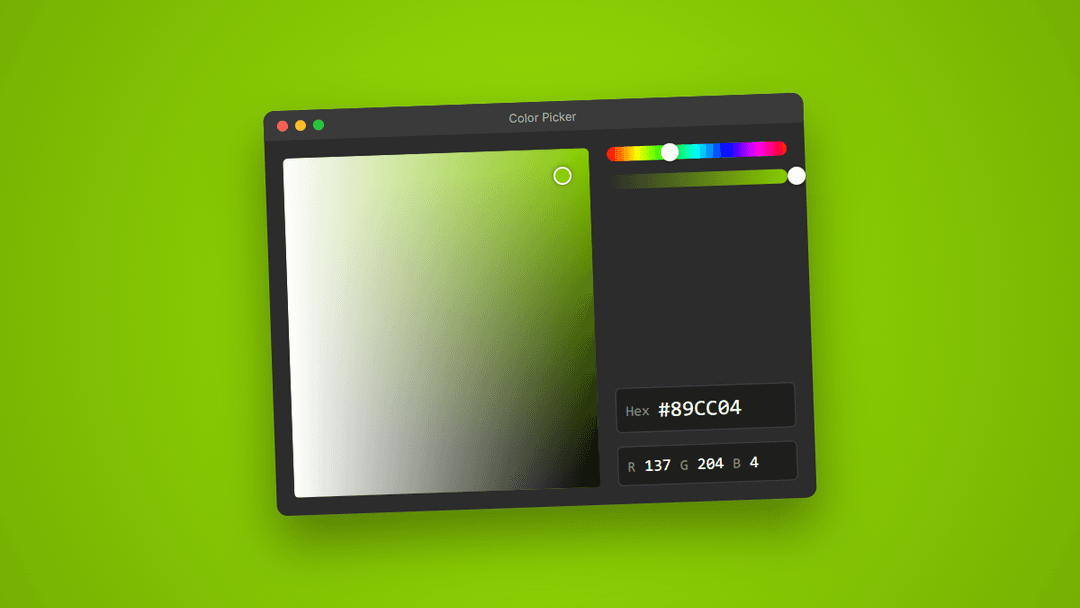 official brat color code #89CC04 visual example